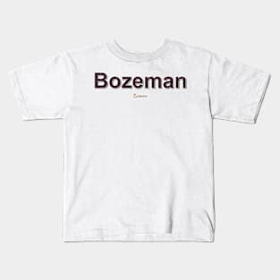 Bozeman Grunge Text Kids T-Shirt